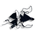 Frederick's of Hollywood  NWT Avalon‎ Bikini Set Women's S/M Black String Swim Photo 3