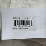 frame denim FRAME NWT Ecru Ivory High Waist Wide Leg Denim Pleated Front Chino Pants Photo 6