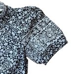 Boden Blouse Size 4 Black White Ditsy Floral Peasant Top Ruffle Eyelet Cottage Photo 4