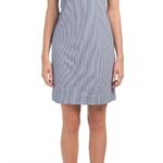 Theory NWT Andrizza W in Blue & White Striped Seersucker Twist Back Dress 8 Photo 3