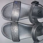 Joan Vass Women's Silver Strappy Sandals Size 7 Rhinestone Embellished Photo 2