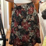 Vintage Floral Hawaiian Cinched Midi Skirt Multi Size M Photo 1