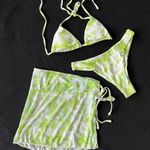 Boutique Green tie dye three pieces swimsuit set Photo 4