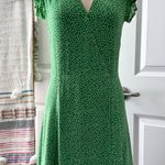 Reformation Dawn Green White Floral Short Sleeve Wrap Mini Dress Women’s Size XS Photo 0