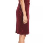 Vince Camuto Red/Burgundy Velvet Draped Ruched Halter Neck Dress NWT 6 Photo 3