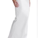 House Of CB  Sydel White Satin Bias Cut Maxi Skirt, Large Photo 2