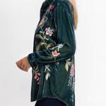 Johnny Was heavily embroidered Julianna shirt/jacket in peacock Photo 8