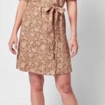 Faherty Ashley Wrap Dress Bronze Riviera Floral XS No Belt Brown Photo 0