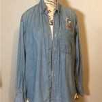 MIAMI DOLPHINS DENIM BUTTON DOWN SHIRT NFL MENS SMALL VINTAGE UNISEX Blue Size undefined Photo 7
