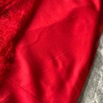 Material Girl NWOT  Red Floral Cute Cut Out Cold Shoulder Flirty Lace Dress Medium Photo 3