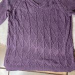 Sonoma  long sleeves, fall winter , holidays warm , pullover  V-neck purple sweat Photo 5