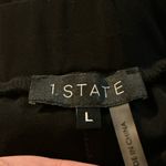 1. State  Black Split Leg Pull On‎ Pants Poly Spandex Pants Large Asymmetrical Hem Photo 9