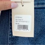 NWT MOTHER Denim High Waisted Rider Ankle Jeans in The Thing Between Us Wash Blue Size 24 Photo 6