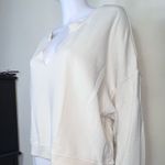 Forever 21 + Torn Collar Sweatshirt in Off White Photo 8