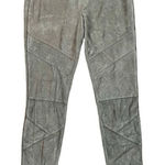 Elie Tahari  Gray Skinny Suede Pants Medium Photo 0
