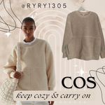 COS GUC Womenâs Sherpa Teddy Pullover With Pockets Cream Size XXS/S Photo 1