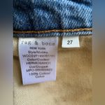 Rag and Bone Rosa Mid Rise Raw Hem Denim Shorts Size 27 Medium Wash Distressed Photo 3