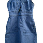 Stella McCartney  Denim Shift Mini Dress Size 40‎ IT (US 6) Blue Sleeveless Italy Photo 0