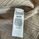 Halston Heritage HALSTON Beige Ribbed Turtleneck Sweater 100% Extra Fine Merino Wool WomensSmall Photo 5