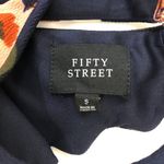 Fifty Street New Scalloped Floral Dress Halter Sleeveless Skater Mini Navy Multi Photo 12