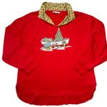 Heritage Charm Nautical Christmas‎ Sweater Women’s XL Colorful Holiday Party Top Red Photo 0