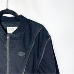 Free People SANDRINE ROSE Black Zip Bomber NWT in Medium Photo 3