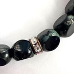 ALEX AND ANI  Eden Equinox Jet Glade Black Silver Beaded Bangle Stackable Bracelet Photo 3