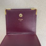 Cartier  Vintage Must Line Coin Case Leather Wallet - Bordeaux - Preowned Photo 6