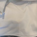 ZARA  one shoulder white ruffle swim top Photo 3