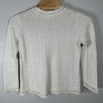 Chico's  Womens Size 3/XL Ivory Metallic Cardigan Jacket Chain Detail Cotton Blend Photo 4