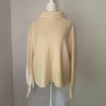 Nordstrom cream knit turtleneck wool & cashmere sweater size M Photo 2