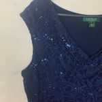 Ralph Lauren Lauren womens size 14 large blue sequin dress navy mother guest lac Photo 4