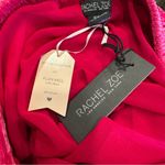 Rachel Zoe Fuchsia Hot Pink Velvet Pull On Midi Slip Skirt with Side Slit Photo 5