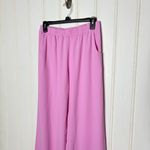 Amanda Uprichard  Vera Pants Carnation Vibrant Pink Wide Leg pull on Revolve 342 Photo 7