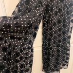 Hutch by Anthropologie Black Sheer Wide Leg Poke A Dot Sz 8 Jumpsuit. 2517 Photo 1
