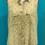 CAbi Sleeveless Yellow Daisy Floral Printed Button Front Viola Blouse Top Shirt Photo 0