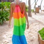 PITUSA POPSICLE COTTON MIX HALTER DRESS Photo 1