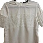 ZARA  White Lace Short Sleeve Blouse Photo 3