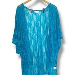 Andree by Unit  Blue Lace Kimono Cardigan sheer Photo 0