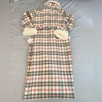 Pottery Barn  Holland Plaid Robe Size Medium/Large Sherpa Trim NWOT Photo 1