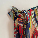 Chico's Colorful Paisley Transparent Button Down Shirt Women's 1.5 / 10 / Large Photo 6