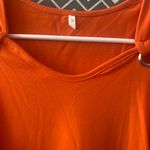 New Without Tag Orange Open Shoulder Dress Size S Photo 3