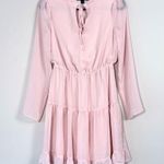 Laundry by Shelli Segal Tie Front Chiffon Mini Dress in Blush Pink Size 4 Photo 2