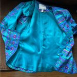 Adrianna Papell Safe Silk Blue,Pink,Purple,Yellow Satin Skirt Set 100% Silk Sz 6 Photo 11