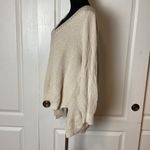 EXPRESS  CREAM KNIT OVERSIZED V NECK TUNIC SWEATER Photo 2