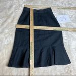 HOLT RENFREW CANADA Wool Ruffle Hem Midi‎ Skirt XS Gray Photo 2