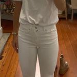 ZARA Cropped Flare Jeans White Photo 0