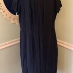 Talbots  Women Black Casual Dress 12 Sheath Short Sleeve Viscose Lined Photo 0
