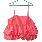 A New Day Size Extra Large XL Bright Pink Cropped Strap Polyester Preppy Poofy Photo 0