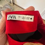 ZARA satin effect red mini skirt Photo 2